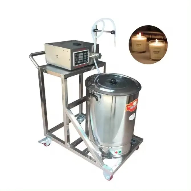 Semi Automatic Candle Wax Filling Machine for Soy/Paraffin/Gel/Bee/Hair/Sugar Wax Packaging Glass Candle Making Machinery