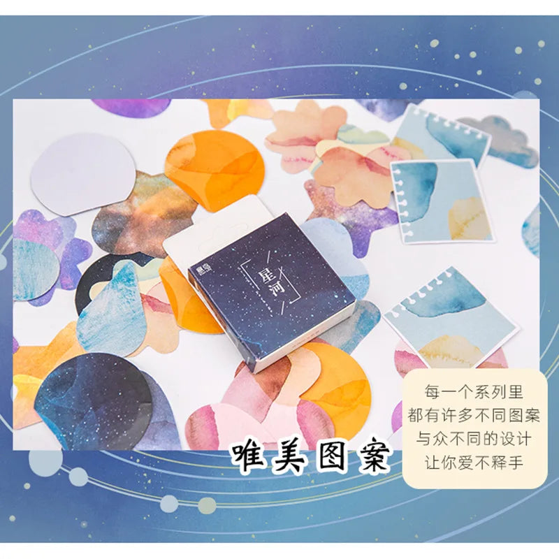 45pcs Per Pack Beautiful Star Mini Boxed Stickers Scrapbook Diary Sticker Notebook DIY Label Hot Sale Stationery