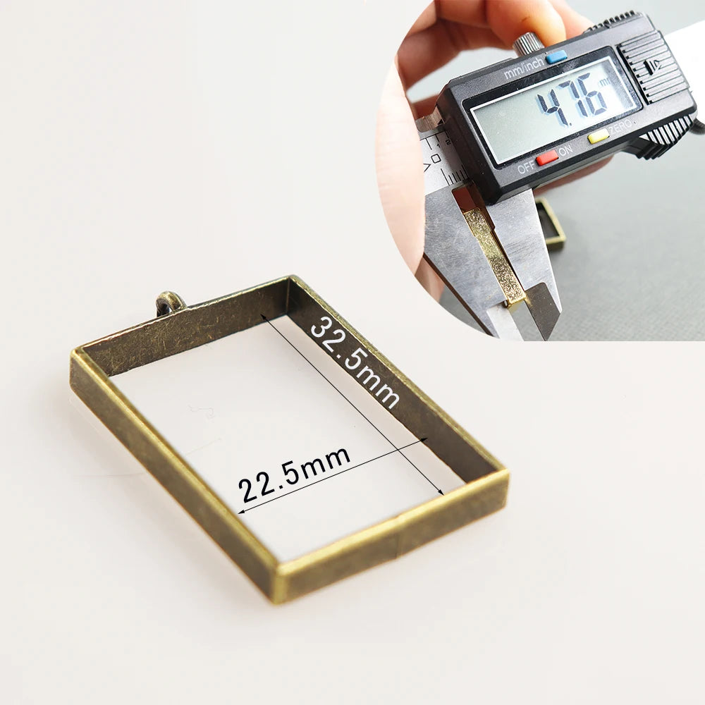 10pcs/lot  Vintage UV Epoxy Resin Metal Frame Pendant Frame Pendant DIY Making Resin Pendant Jewelry Accessories Finding