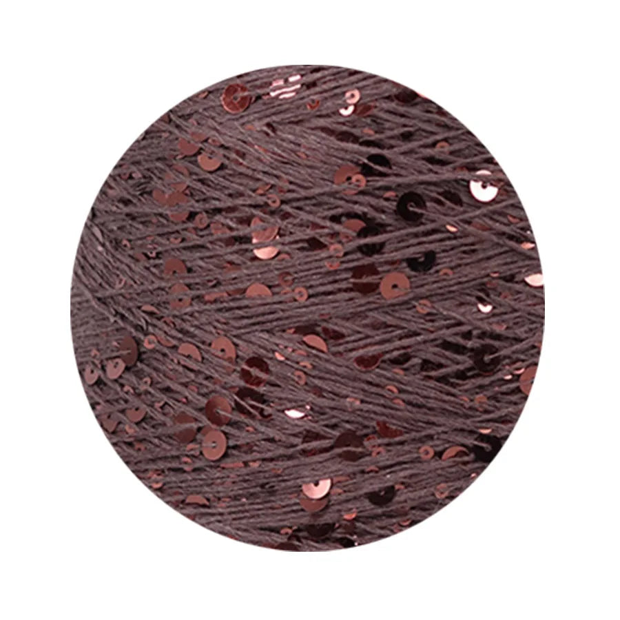 COOMAMUU 50/Ball пряжа 140M Hand Knitting Cotton Yarn 3mm+6mm Sequins Yarn DIY for Woman Woollen Sweater Hat Scarf Supplier