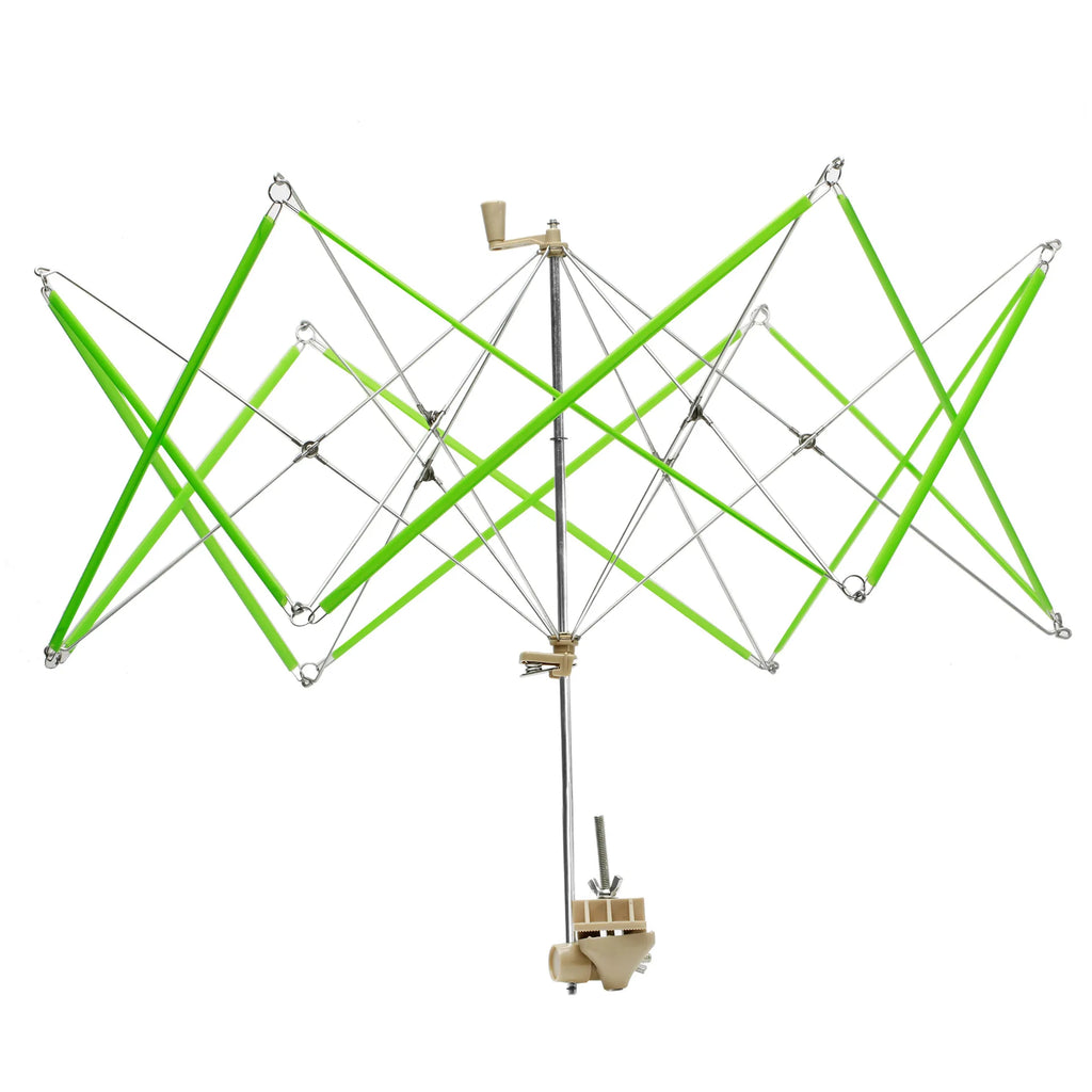 Hand-Operated Patchwork Thread Winder Knitting Umbrella Swift Wool Yarn String Winder Holder for Crochet And Stitch Craft