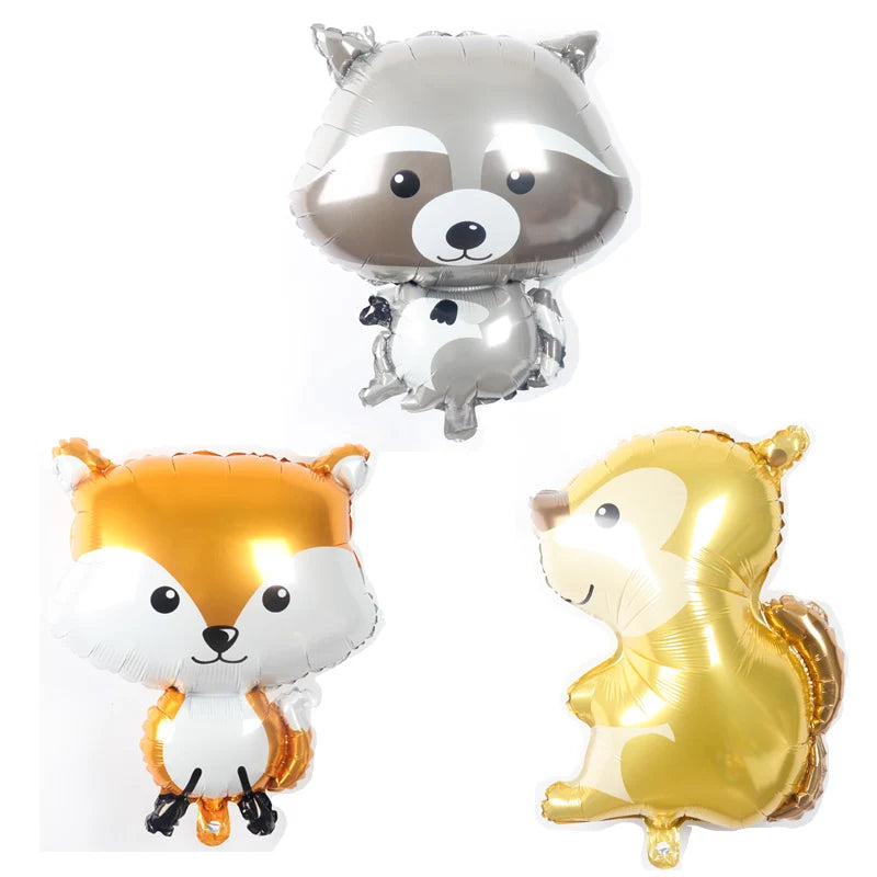 Cartoon Animal panda Balloons Hedgehog fox Squirrel Raccoon birthday party home decoration kids inflatable toys Baby Shower