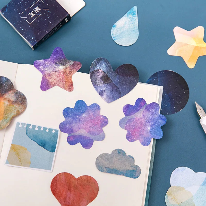 45pcs Per Pack Beautiful Star Mini Boxed Stickers Scrapbook Diary Sticker Notebook DIY Label Hot Sale Stationery
