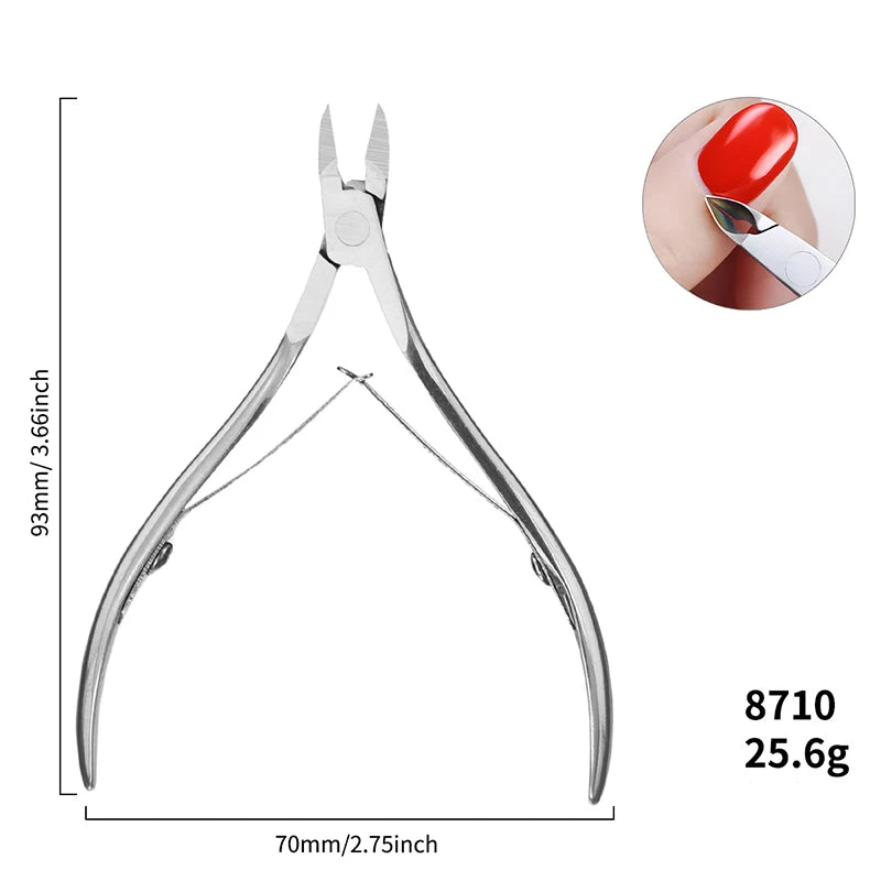 Professional Stainless Steel Straight Beauty Nail Cuticle Trimmer Nippers Cutter Clippers Remover Durable Durable Scissors