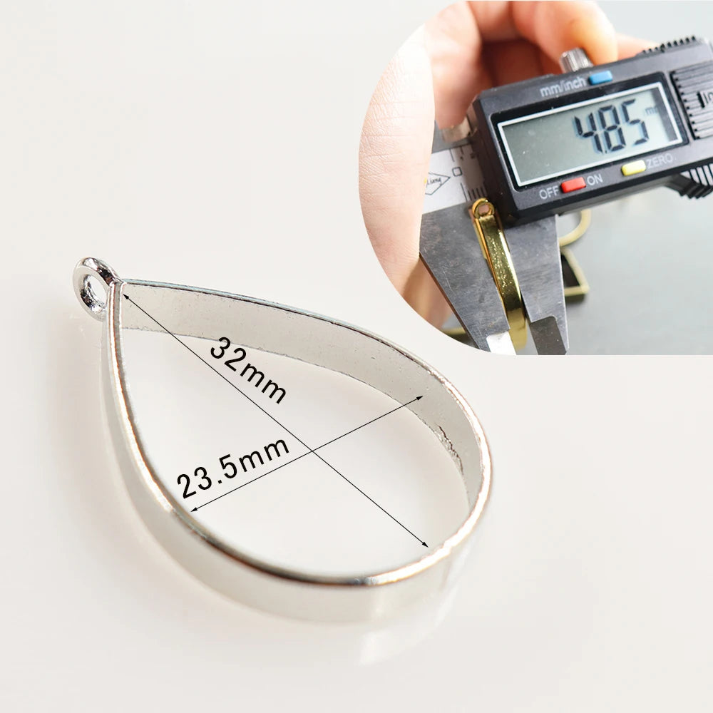 10pcs/lot  Vintage UV Epoxy Resin Metal Frame Pendant Frame Pendant DIY Making Resin Pendant Jewelry Accessories Finding