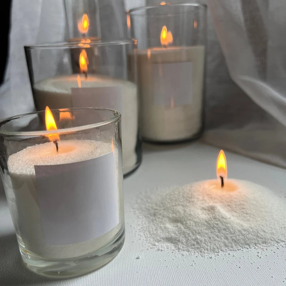 Hot Sales Aromatherapy Essential Oil Palm Wax Plant Based Powder Candle Granulated Candle Wax with Wicks