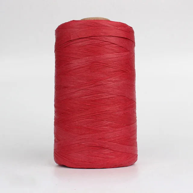 280-300 Meters Raffia Yarn For Hand Knitting Summer Raffia Straw Hats Bags Crochet Yarn Handmade Craft Knit Yarn Thread 24 Color