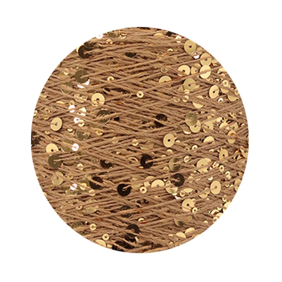 COOMAMUU 50/Ball пряжа 140M Hand Knitting Cotton Yarn 3mm+6mm Sequins Yarn DIY for Woman Woollen Sweater Hat Scarf Supplier