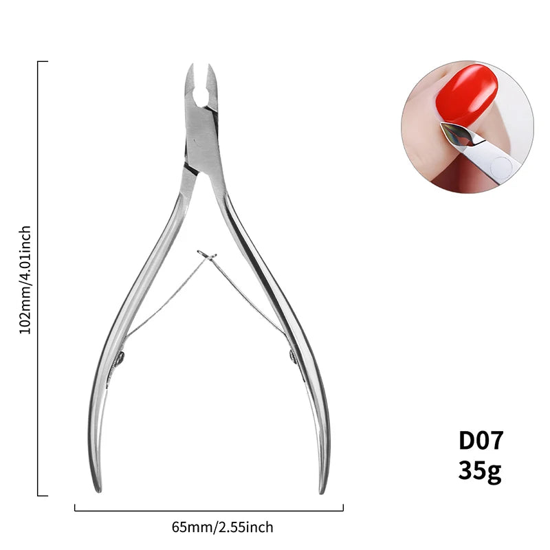 Professional Stainless Steel Straight Beauty Nail Cuticle Trimmer Nippers Cutter Clippers Remover Durable Durable Scissors