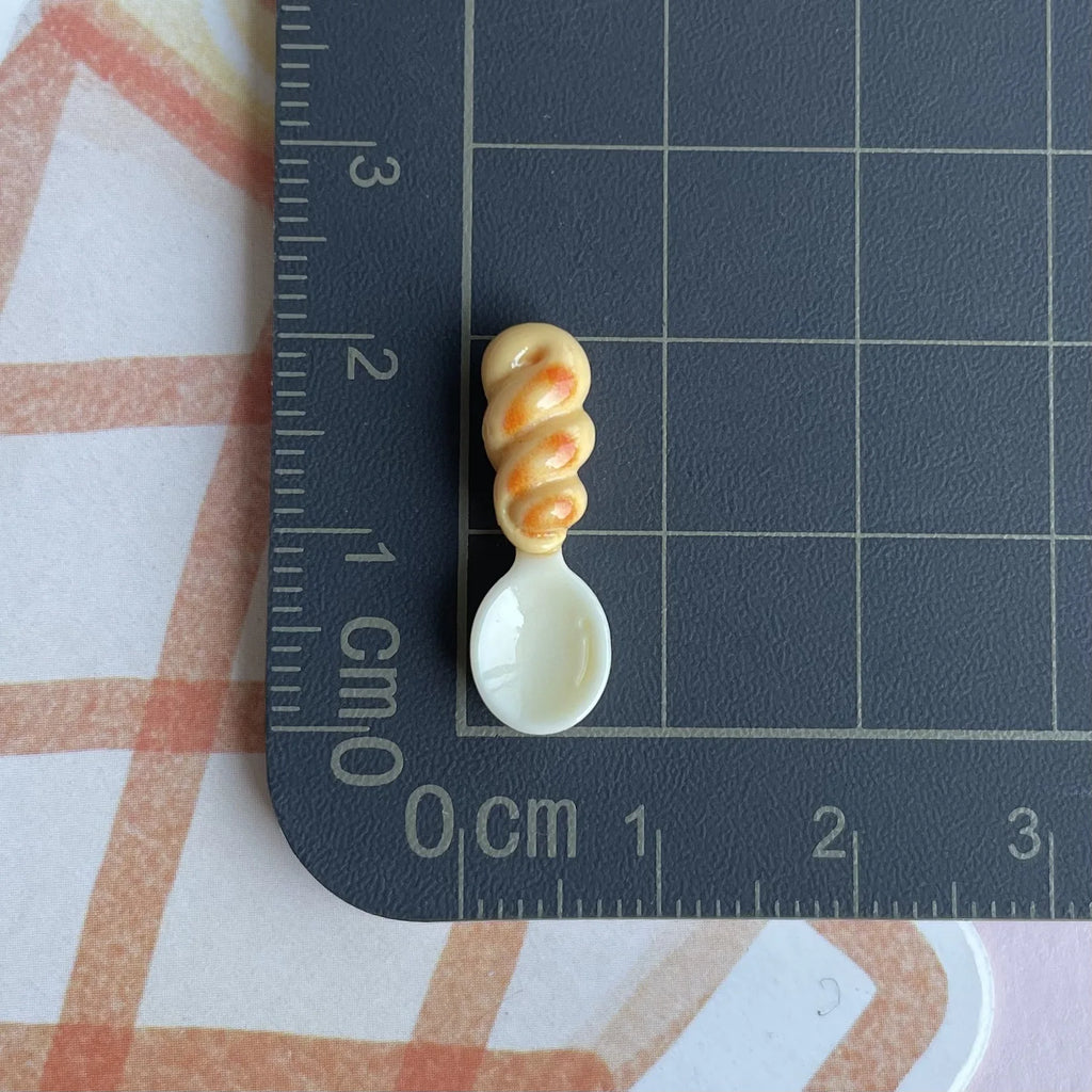 100Pcs Resin Mini Bread Fork Spoon Tableware Flat Back Cabochon Scrapbook Crafts DIY Embellishments Jewelry Making Accessories