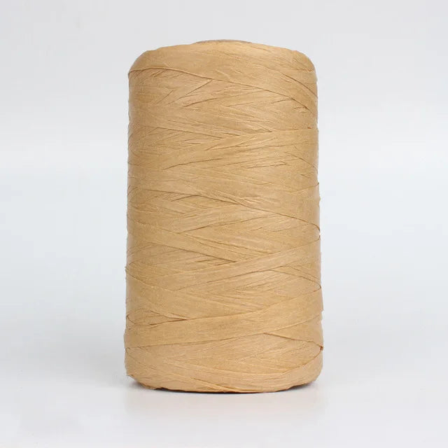 280-300 Meters Raffia Yarn For Hand Knitting Summer Raffia Straw Hats Bags Crochet Yarn Handmade Craft Knit Yarn Thread 24 Color