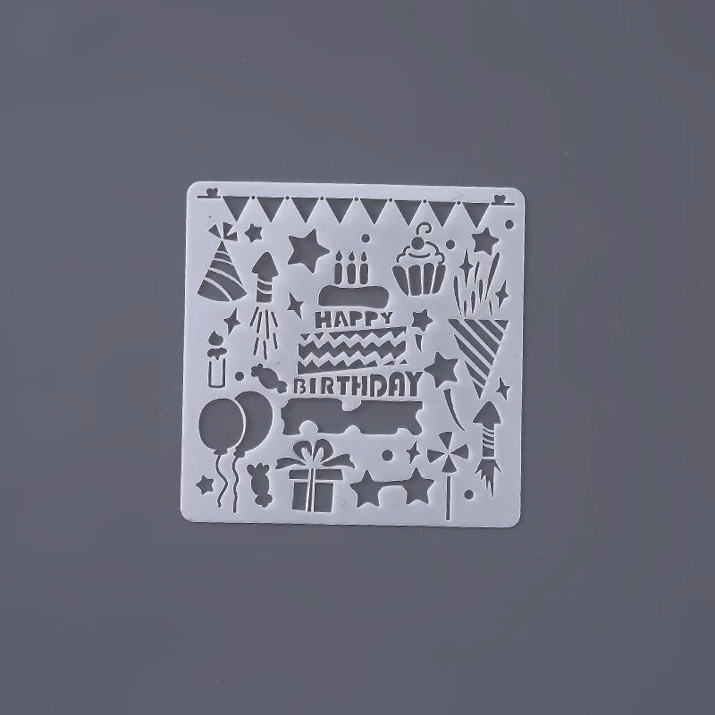 OEM Custom Drawing Template Reusable Laser Cut PET Plastic Stencil Scrapbook Album Painting Template Stencil