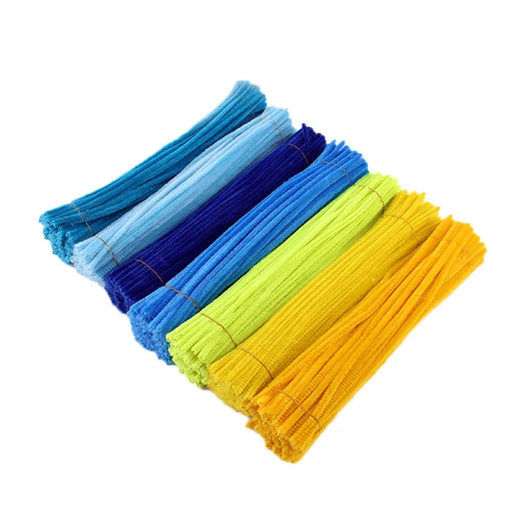 50pcs Chenille Stems Pipe Cleaners Kids Plush Stick Children's Educational Toys Handmade Art Materials Toys DIY Craft Supplies