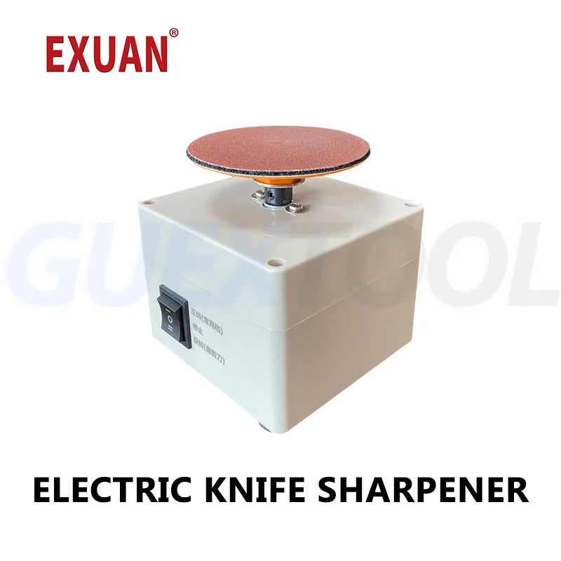 Small Electric Knife Sharpener Scissors Grinder Carving Knife Grinder 4-inch Disc Sandpaper Table Grinder Polishing Machine ABS