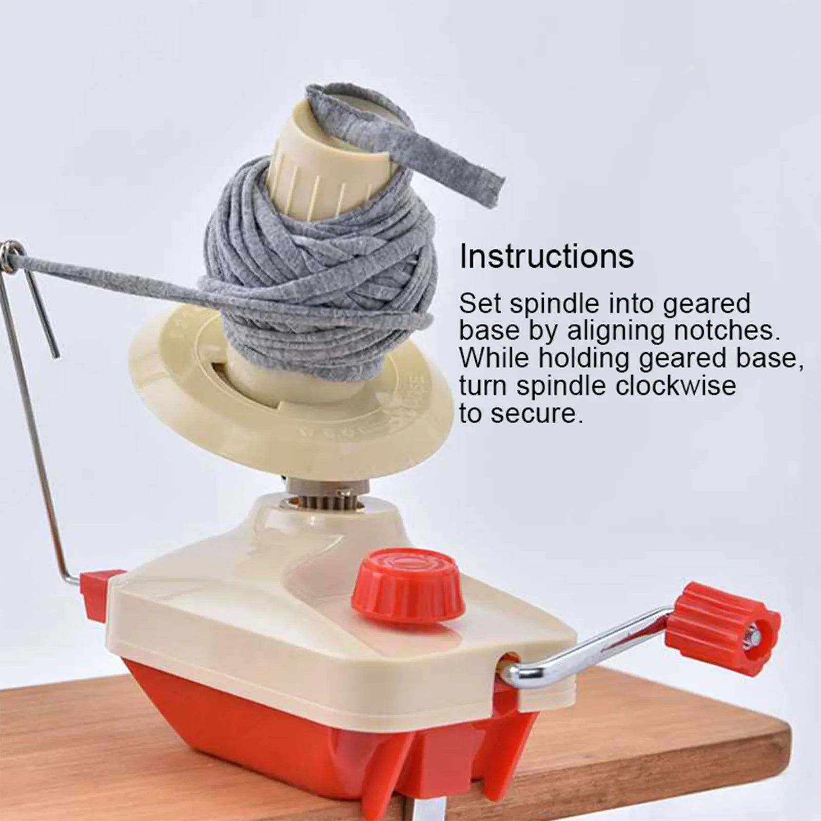 Swift Yarn Fiber String Ball Wool Winder, Holder for Household, Hand Operated Cable Needle Winding Machine Knitting Handheld Li