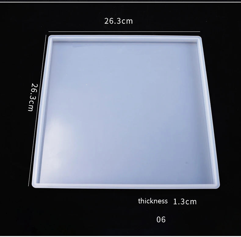 Super Big rectangle Square Coaster Silicone Mold Large Fluid Arts Coaster Making Epoxy Resin mold Crafts Make Your Own Coaster
