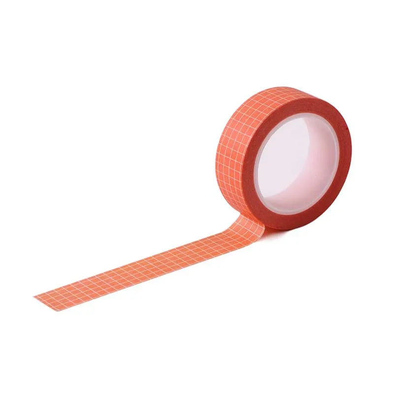 Wholesale Grid Deco Masking Washi Tape Japanese Paper Tape Pressure Sensitive Adhesive Journal Scrapbook Daily Printing Option