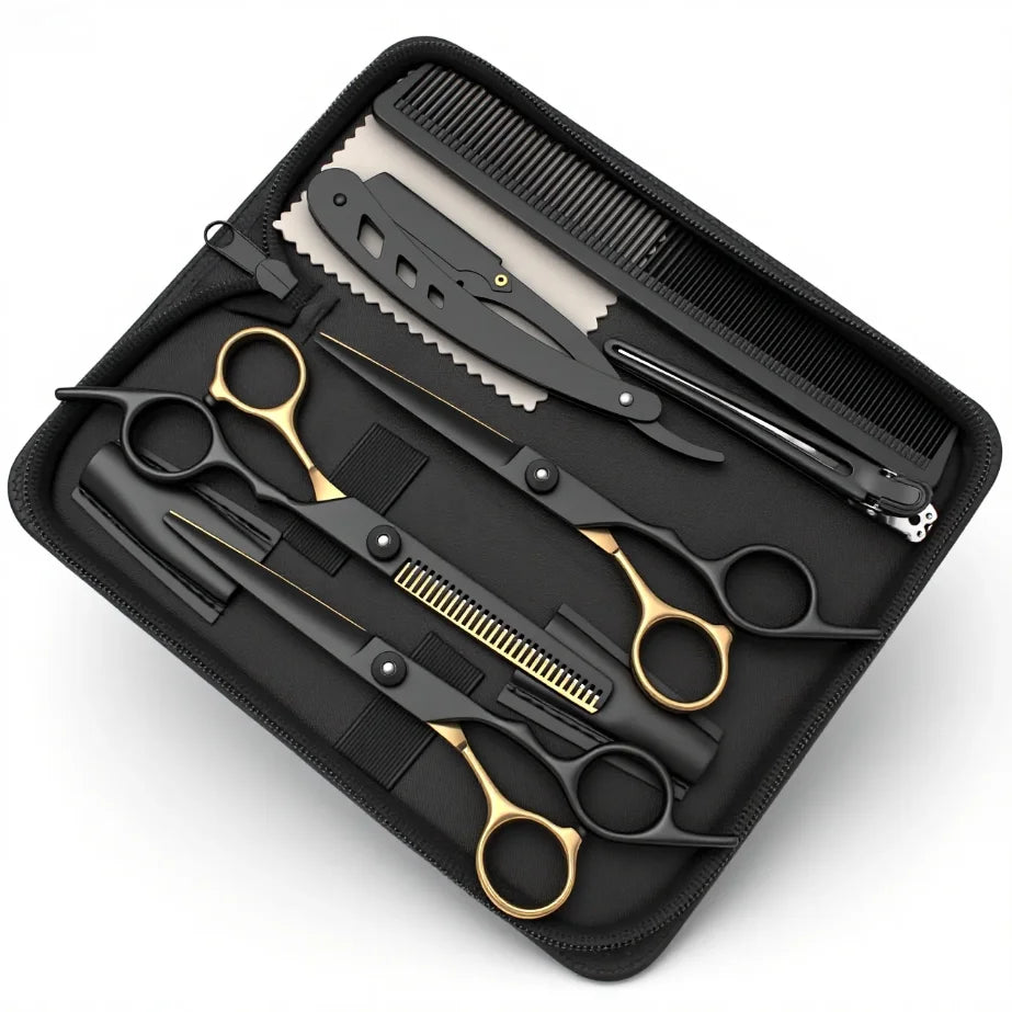 6 Inch Professional Hair Scissors Stainless Steel Sharp Blades Ergonomic Handle for Salon Barber Home Haircut Stylist Tool 1001