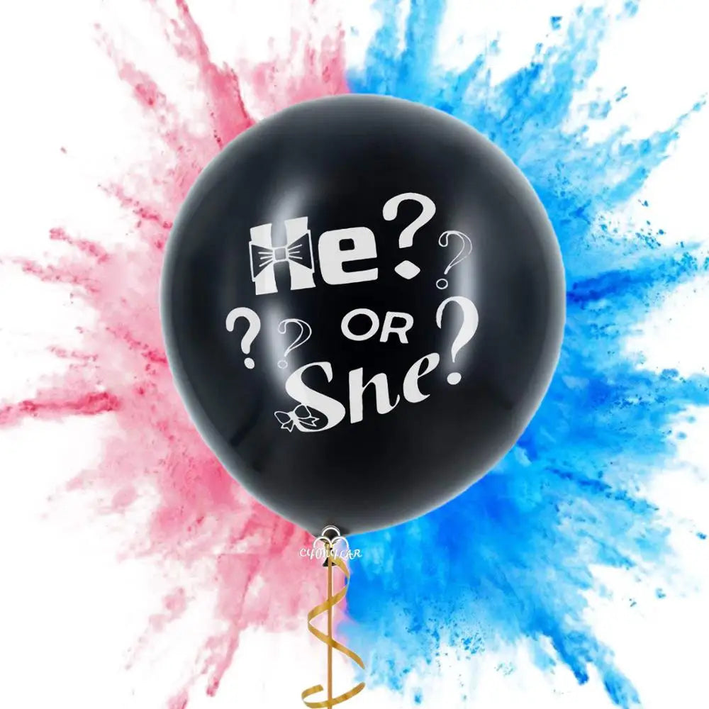 QAKGL Hot Sale Gender Reveal Balloon 36inch Boy or Girl Balloon He or She Latex Balloon for Gender Party Decoration