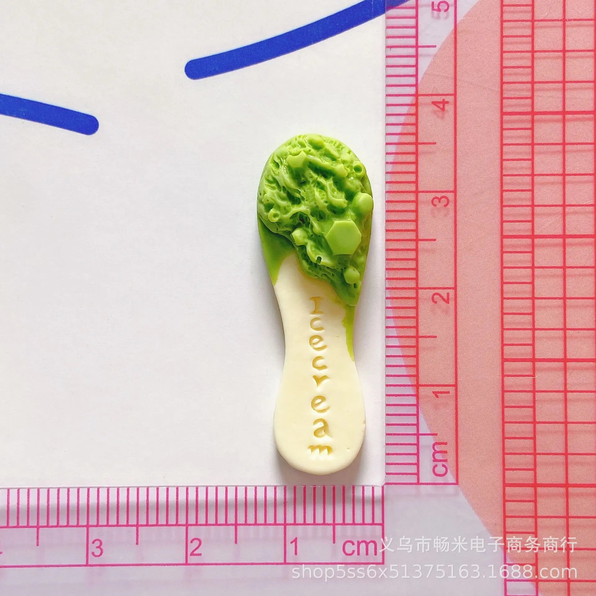 100pcs Macaron Simulation Ice Cream Spoon Flat Back Resin Cabochon Mini Food Scrapbook Craft DIY Miniature Dollhouse Accessories