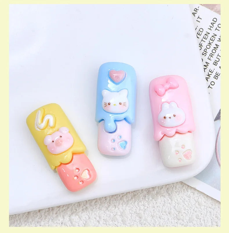 100Pcs Simulation Cartoon Chocolate Bar Resin Cabochon Scrapbook for Phone Decoration DIY Jewelry Making Dollhouse Accessories