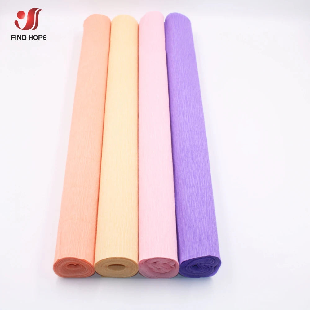9.8"x8ft(25cm*250cm) Crinkled Crepe Paper Gifts Flower Wrapping Wedding Festive Party Decoration DIY Fold Scrapbooking Crafts
