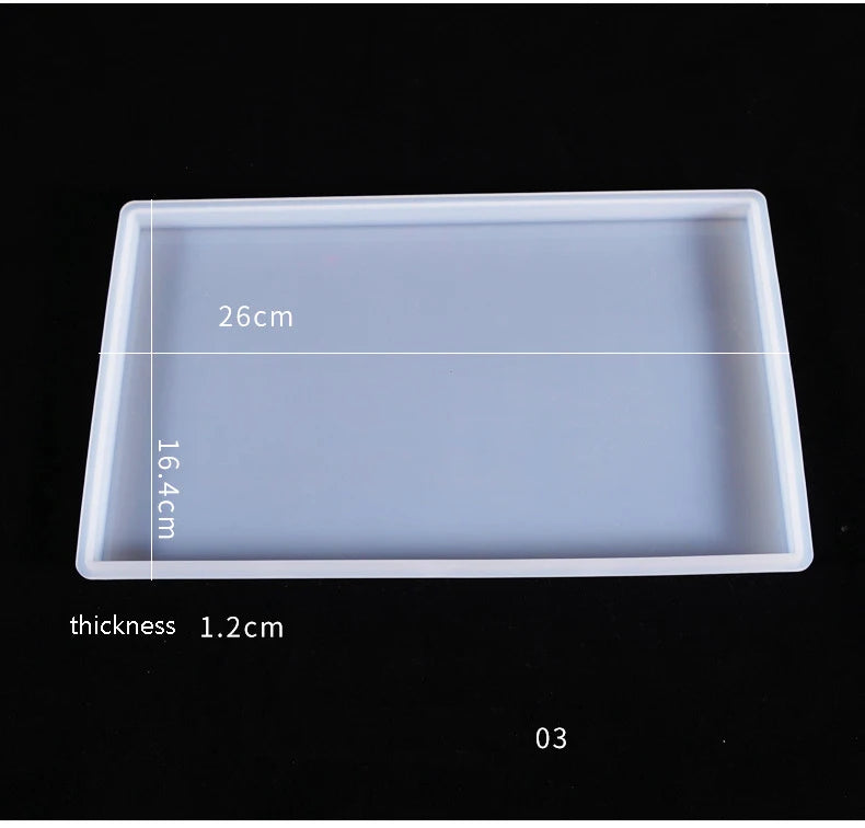 Super Big rectangle Square Coaster Silicone Mold Large Fluid Arts Coaster Making Epoxy Resin mold Crafts Make Your Own Coaster
