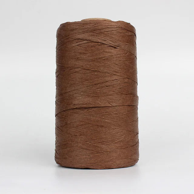 280-300 Meters Raffia Yarn For Hand Knitting Summer Raffia Straw Hats Bags Crochet Yarn Handmade Craft Knit Yarn Thread 24 Color