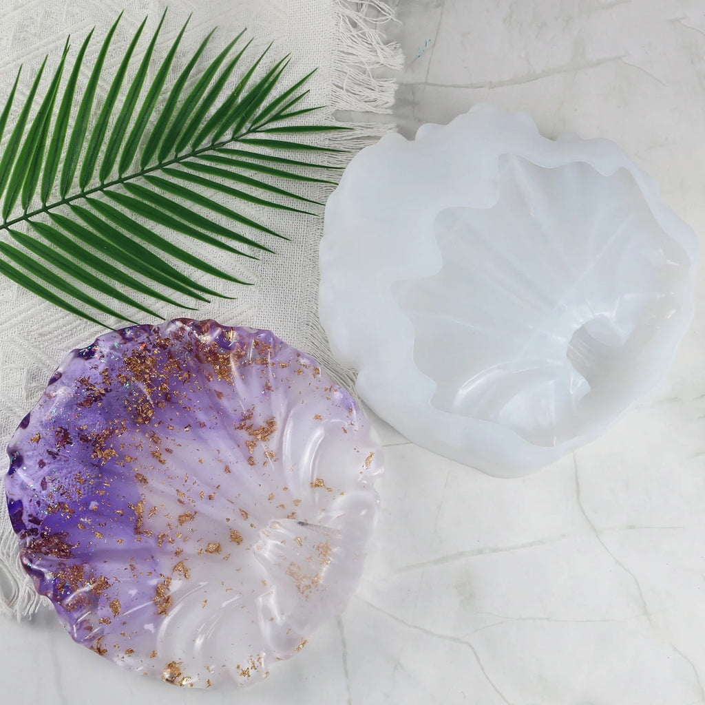 Marine Scallop Tray Silicone Mold Creative Storage Ornament, Home Decoration, Fruit Plate, Resin Handicraft