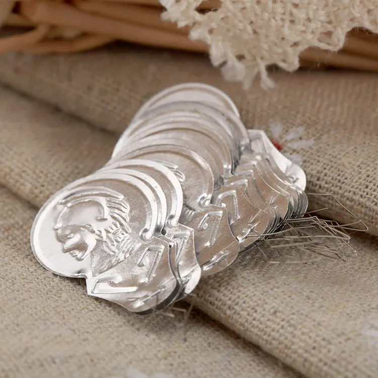 50Pcs Bow Wire Needle Threader Stitch Insertion Tool Hand Machine Sewing Cross-stitch Crafts DIY Simple Sewing Needle Threader