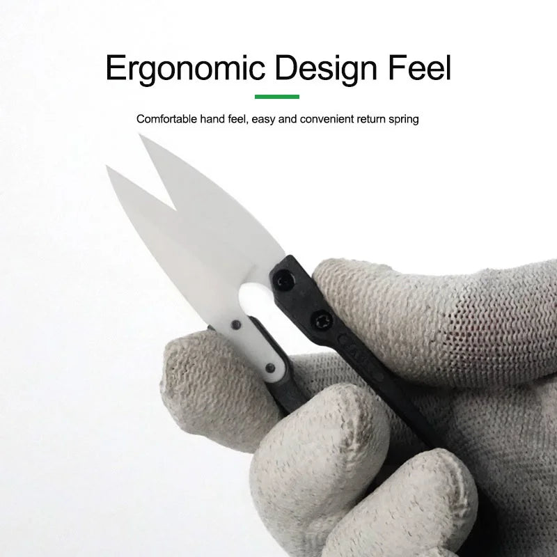 RELIFE RL-102 Insulated Ceramic Scissors High Hardness U-shaped Scissors for Mobile Phone Repair Tools Cutting Battery Cables