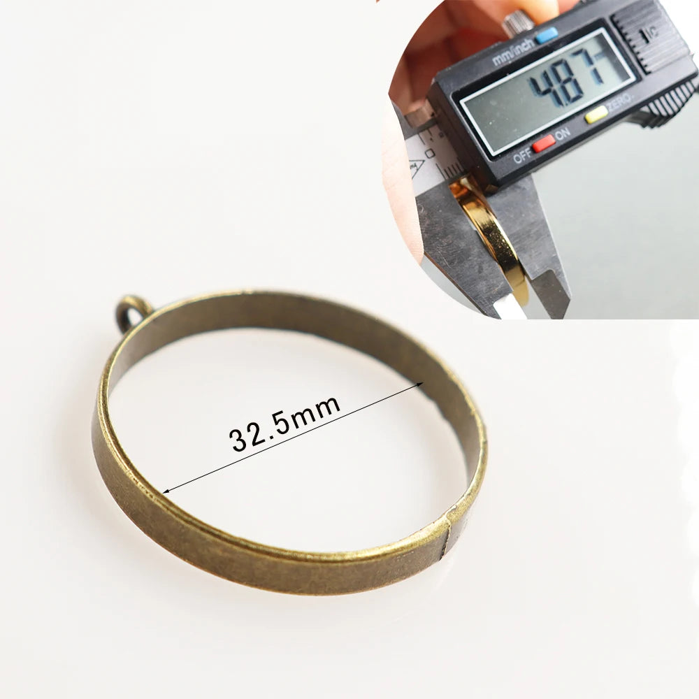 10pcs/lot  Vintage UV Epoxy Resin Metal Frame Pendant Frame Pendant DIY Making Resin Pendant Jewelry Accessories Finding