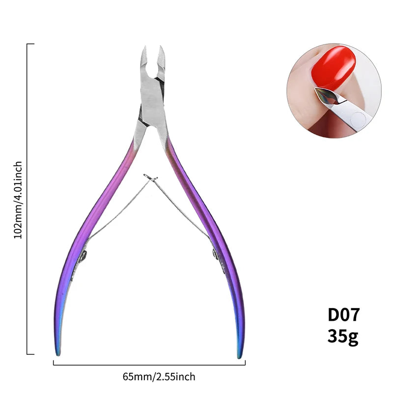 Professional Stainless Steel Straight Beauty Nail Cuticle Trimmer Nippers Cutter Clippers Remover Durable Durable Scissors