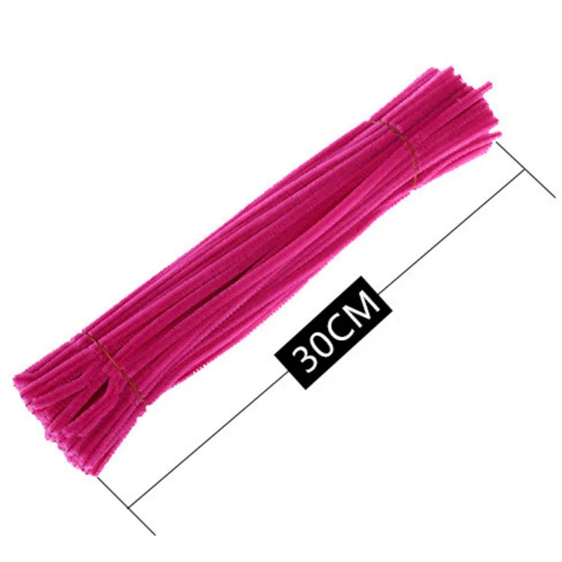 50pcs Chenille Stems Pipe Cleaners Kids Plush Stick Children's Educational Toys Handmade Art Materials Toys DIY Craft Supplies