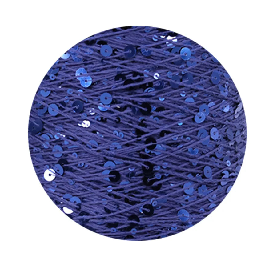 COOMAMUU 50/Ball пряжа 140M Hand Knitting Cotton Yarn 3mm+6mm Sequins Yarn DIY for Woman Woollen Sweater Hat Scarf Supplier