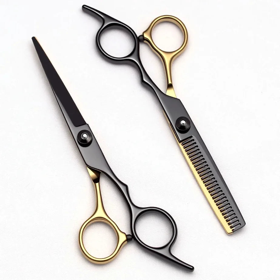 6 Inch Professional Hair Scissors Stainless Steel Sharp Blades Ergonomic Handle for Salon Barber Home Haircut Stylist Tool 1001