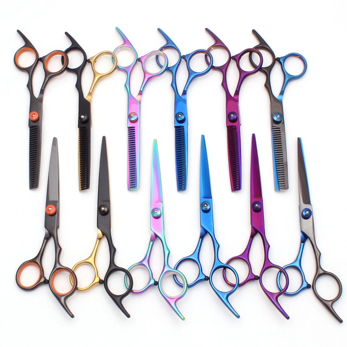 6 Inch Professional Hair Scissors Stainless Steel Sharp Blades Ergonomic Handle for Salon Barber Home Haircut Stylist Tool 1001