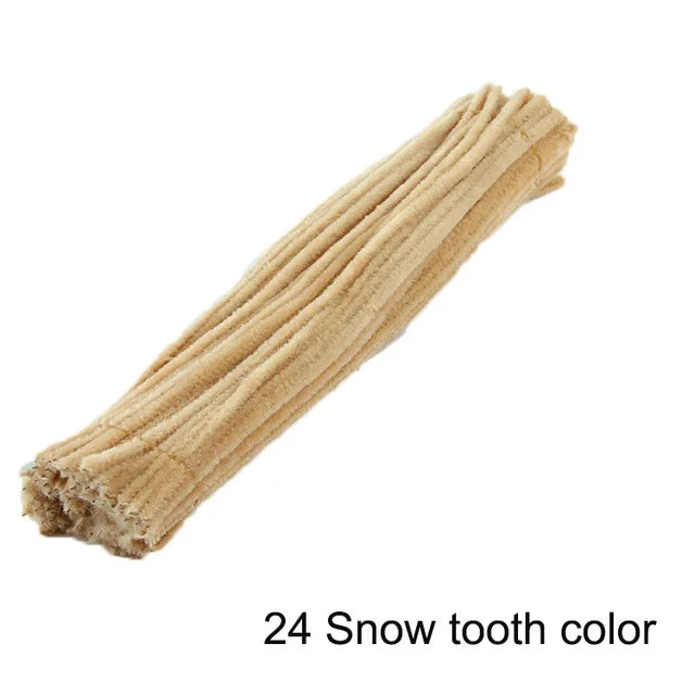 50pcs Chenille Stems Pipe Cleaners Kids Plush Stick Children's Educational Toys Handmade Art Materials Toys DIY Craft Supplies