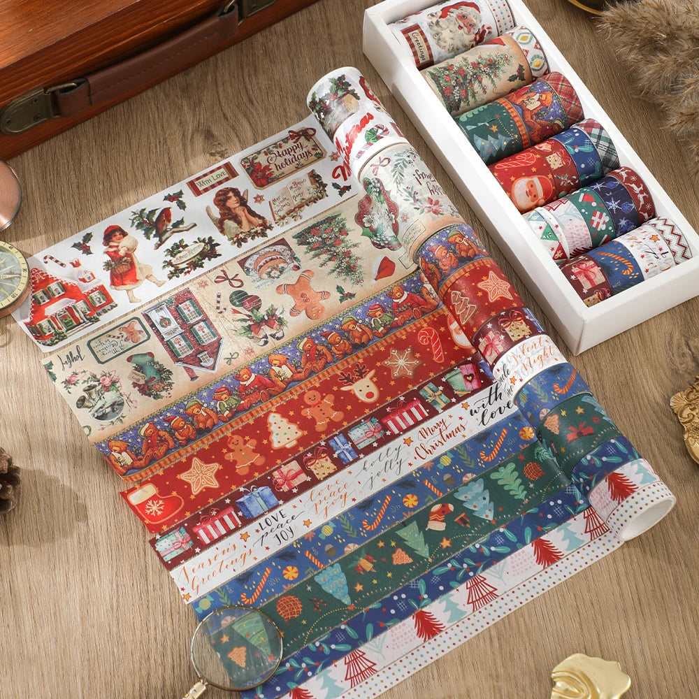 IMODA Stationery 20 Rolls Christmas Washi Tape Set Decorative Masking Tape for Scrapbook Journal DIY Art Craft Gift Wrapping