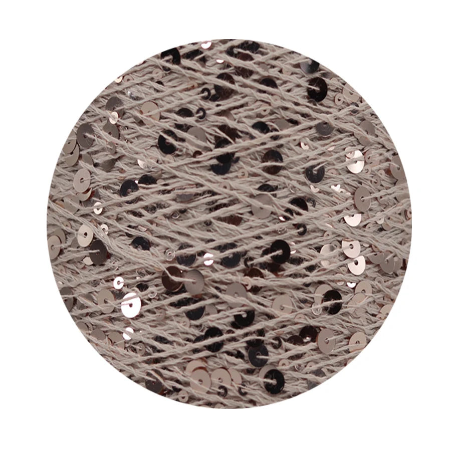 COOMAMUU 50/Ball пряжа 140M Hand Knitting Cotton Yarn 3mm+6mm Sequins Yarn DIY for Woman Woollen Sweater Hat Scarf Supplier