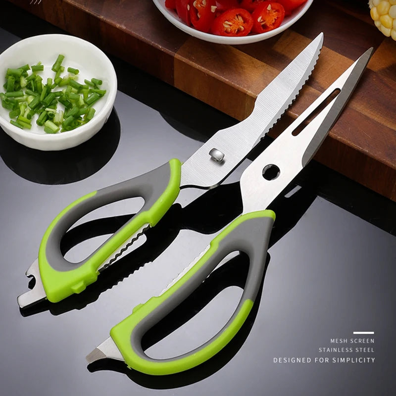 XITUO Stainless Steel Kitchen Strong Scissors Cut Chicken and Duck Bones Chef Professional Practical Scissors Kitchen Essentials