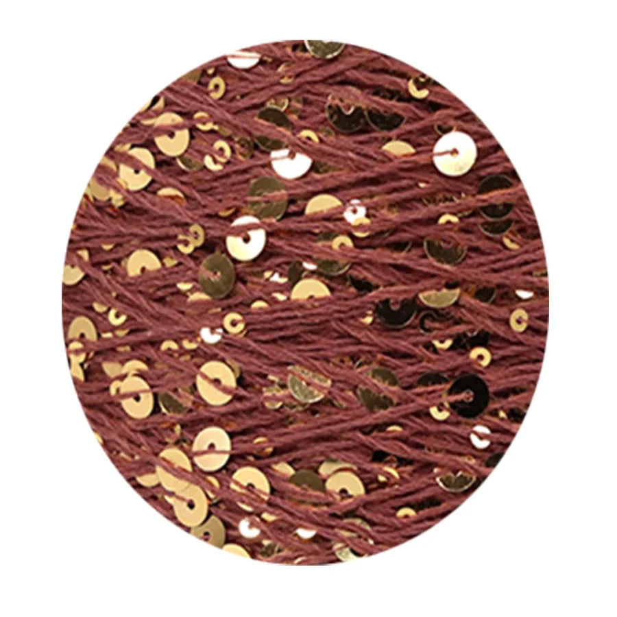 COOMAMUU 50/Ball пряжа 140M Hand Knitting Cotton Yarn 3mm+6mm Sequins Yarn DIY for Woman Woollen Sweater Hat Scarf Supplier