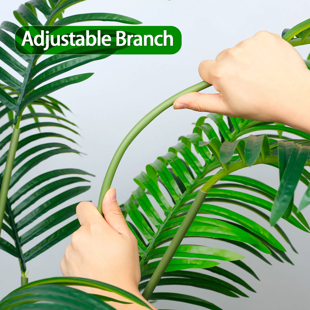 Set of 2 Artificial Palm Tree 180cm 6FT Artificial Plant with Pot Tall Faux Tree Indoor Artificial Plants Decoration