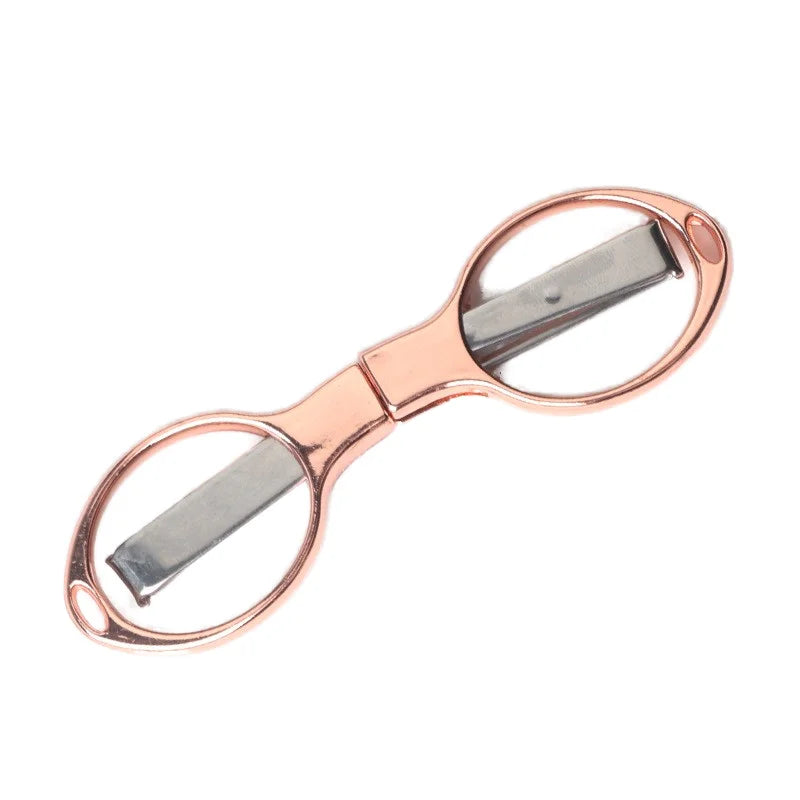 8-Shaped Stainless Steel Folding Scissors Industrial Multi-Functional Outdoor Fishing Scissors Stretching Feature for Children's