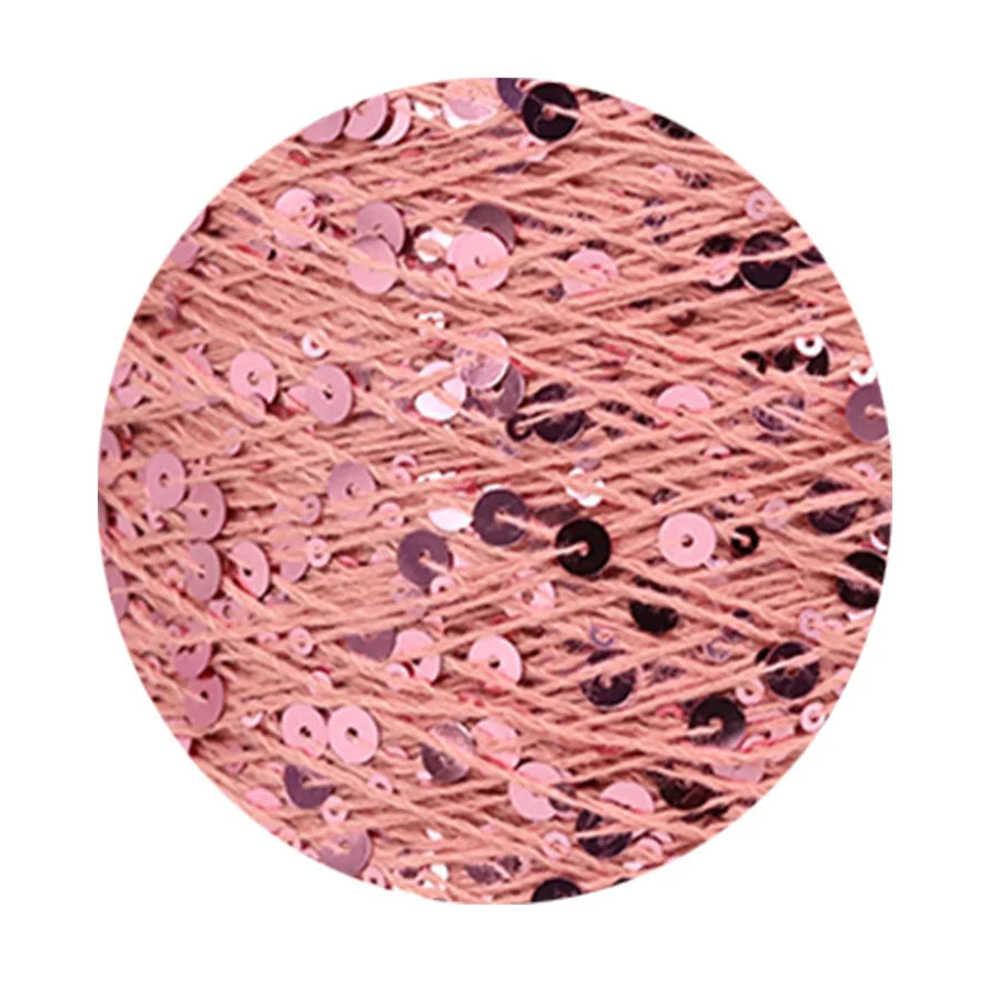 COOMAMUU 50/Ball пряжа 140M Hand Knitting Cotton Yarn 3mm+6mm Sequins Yarn DIY for Woman Woollen Sweater Hat Scarf Supplier