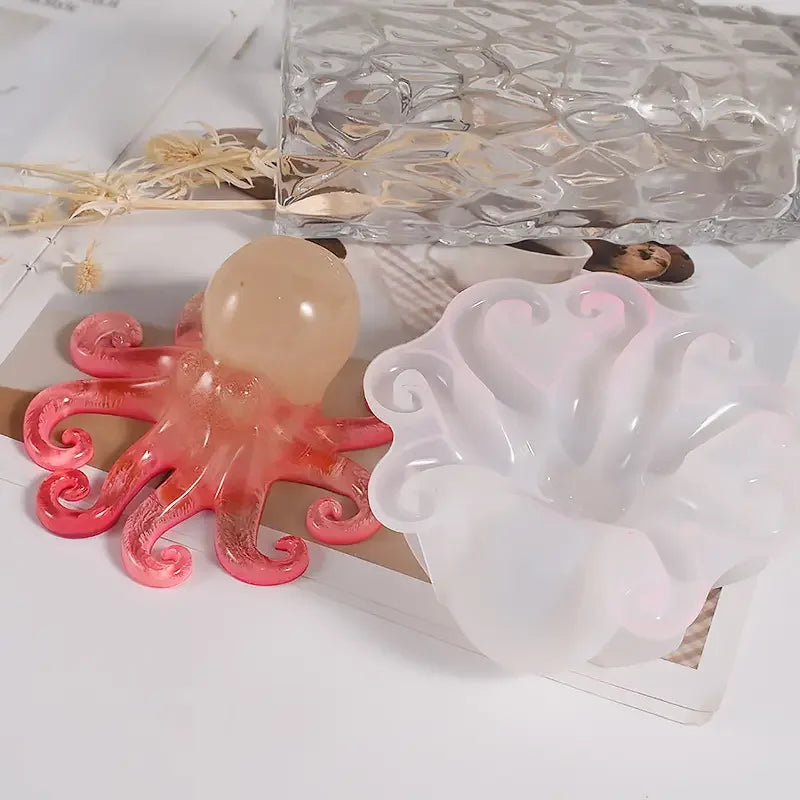 1 DIY Marine Octopus Epoxy Resin Mold, Animal Silicone Resin Mold, Suitable for DIY Craftsmanship, Resin Casting, Gypsum