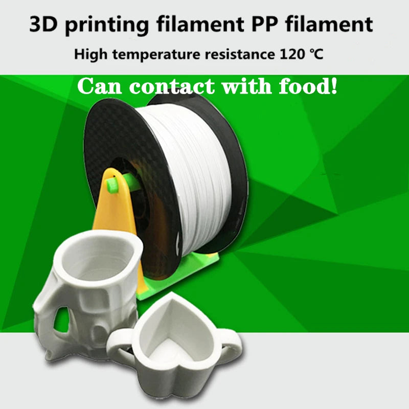 PP Filament Printer 1.75mm 1KG Food Grade Printing Materia 60-65D FDM Resina Filamentto Best Sellers Seller High Strength SELLER