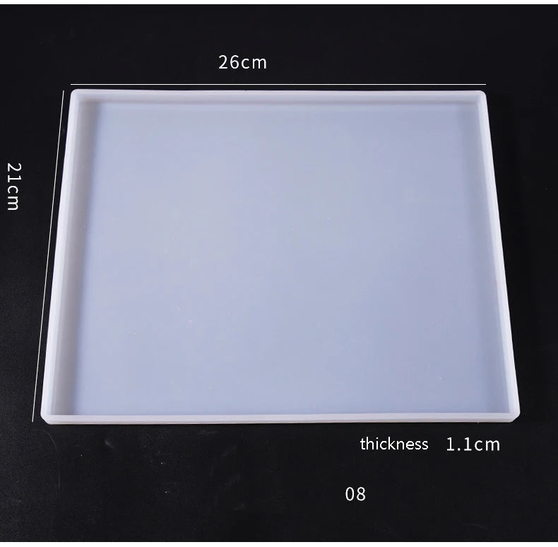Super Big rectangle Square Coaster Silicone Mold Large Fluid Arts Coaster Making Epoxy Resin mold Crafts Make Your Own Coaster