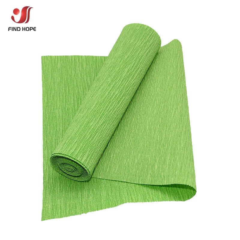 250*25cm(8ft x9.8") Colored Crepe Paper Roll Origami Crinkled Crepe Paper Craft DIY Flowers Decoration Gift Wrapping Paper Craft
