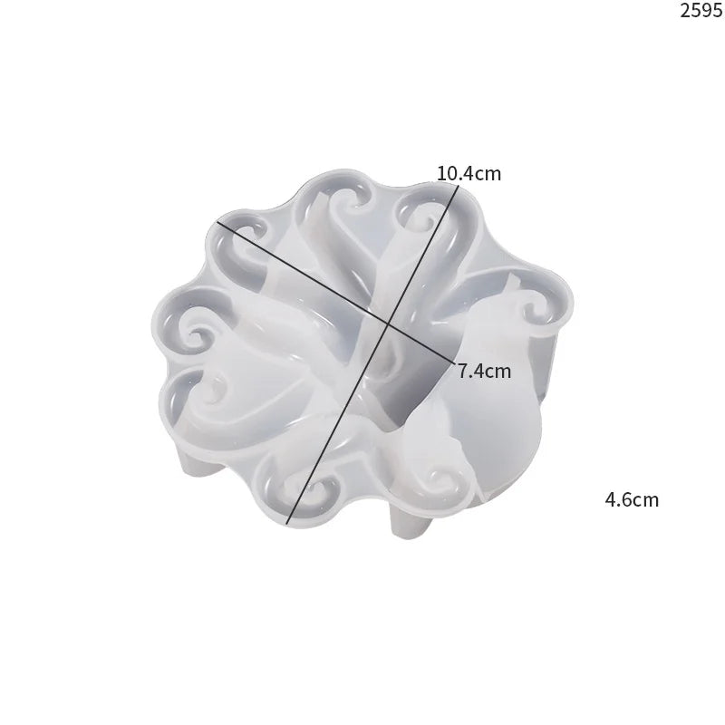 1 DIY Marine Octopus Epoxy Resin Mold, Animal Silicone Resin Mold, Suitable for DIY Craftsmanship, Resin Casting, Gypsum